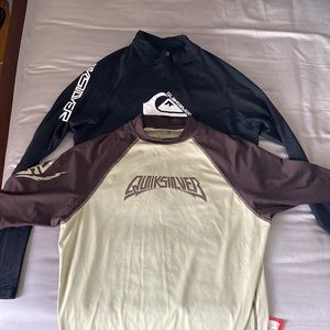 Lot of (2)- NWT- Men’s Quicksilver Tan UPF Shirts, Sz. 3X- SEE INFO